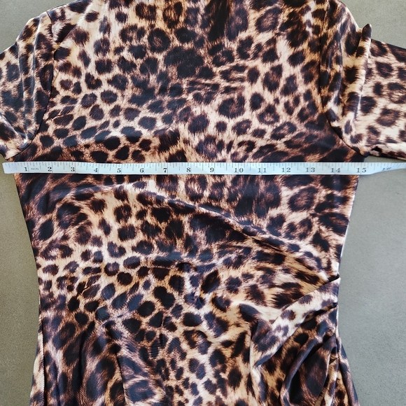 Good American Leopard Print Satin Shine Midi Dress Size Small NWT $179 - Picture 11 of 12